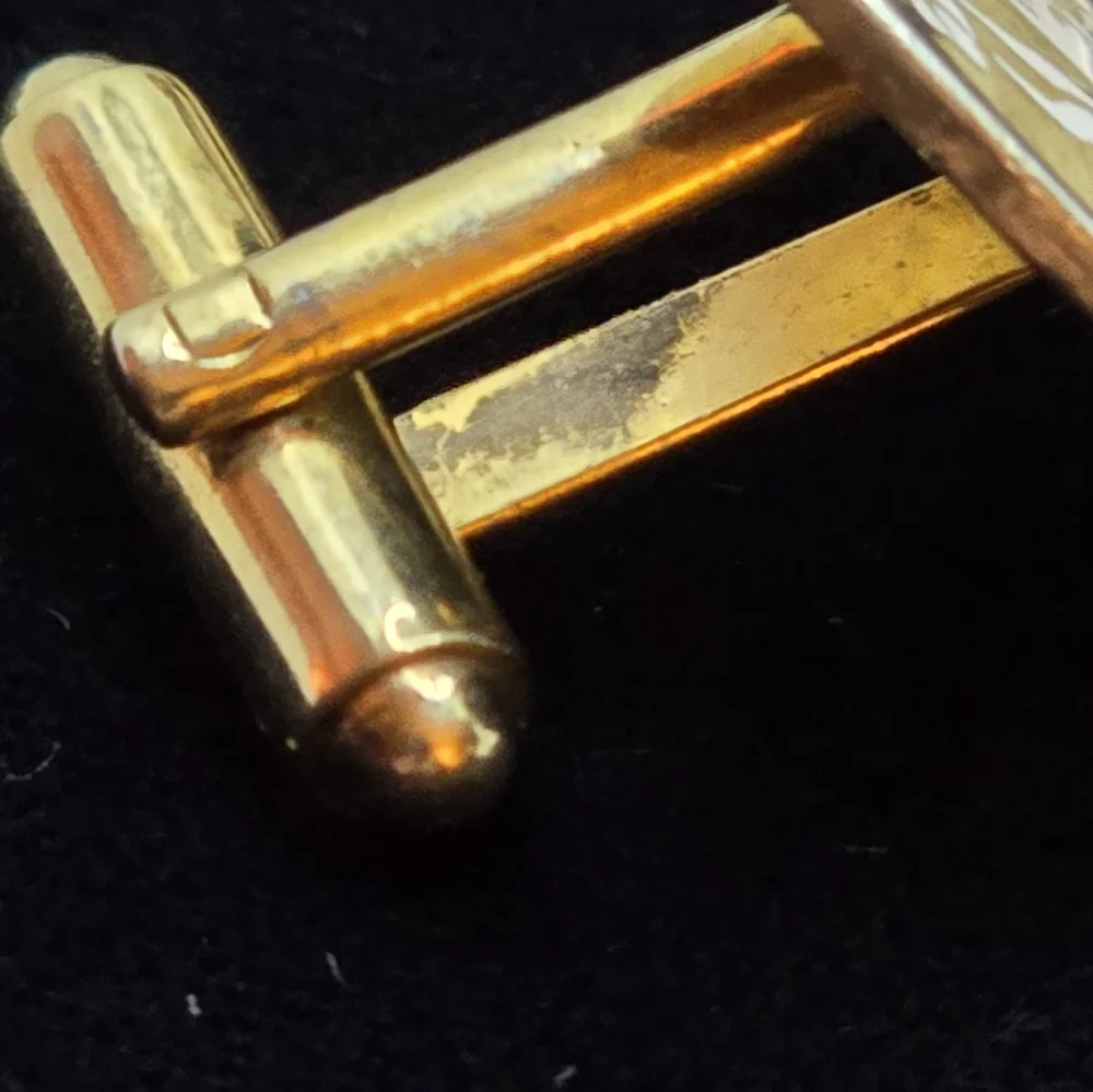 Vintage Mid-century White Enamel Poodle Cufflinks 1960s Kitsch